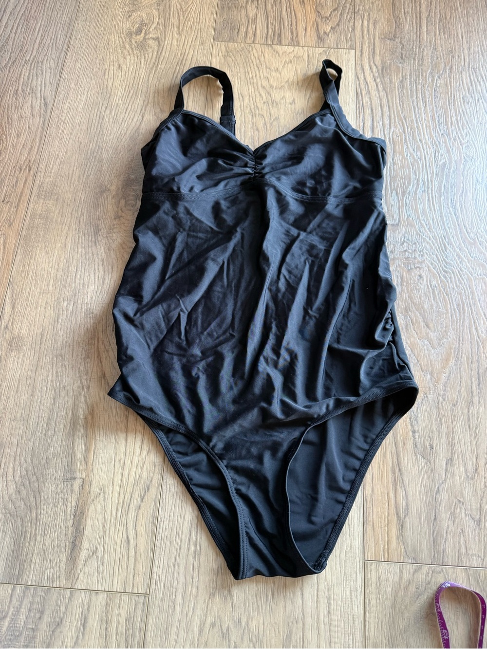 NWT JOJO MAMAN BÉBÉ Black One-Piece Maternity Swimsuit